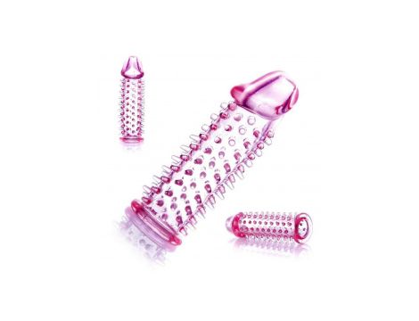 Elastyczna przedłużka na penisa z wypustkami EasyLove 12 cm - 4